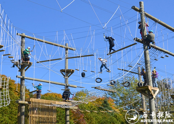 高空网阵空中挑战绳网攀爬设备 亲子闯关攀爬拓展器材 滑索飞人建设施工